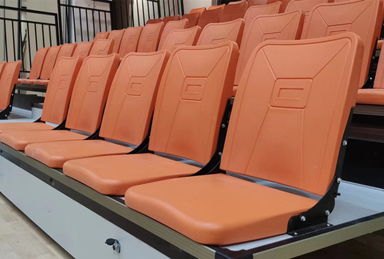 1 Year Warranty Retractable Portable Bleacher Seating with 18-24 Inches Seat Depth